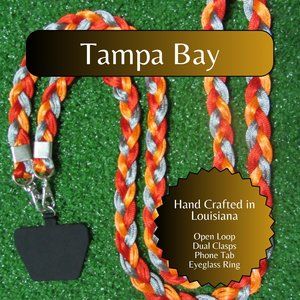 Braided Universal Phone Lanyard, Sports Team Colors, Tampa Bay Football